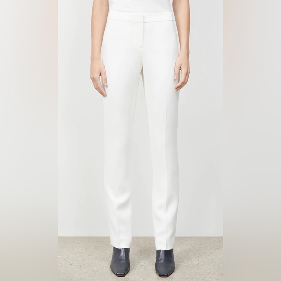 NWT! Lafayette 148 New York Barrow White Lined Pants size 16W- HAS MARKS - Picture 2 of 16